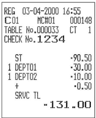 CASIO CE7000 - Opération Reçu - 2
