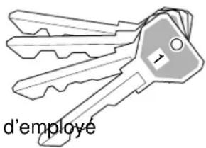 CASIO CE7000 - Serrure/clé d'employé - 2