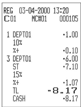 CASIO CE7000 - Opération Reçu - 2