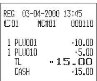 CASIO CE7000 - Opération Reçu - 2