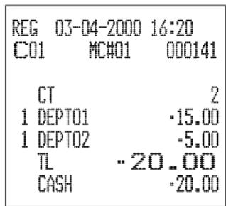 CASIO CE7000 - Opération Reçu - 2