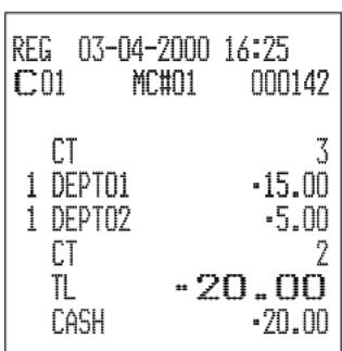 CASIO CE7000 - Opération Reçu - 2