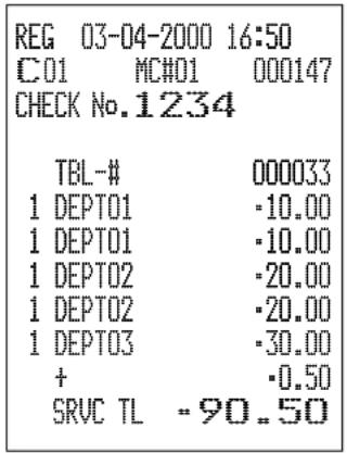 CASIO CE7000 - Opération Reçu - 2