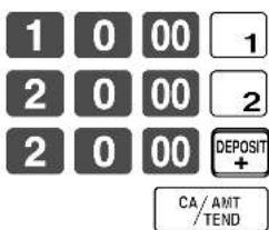CASIO CE7000 - Dépôt de la clientèle lors de la vente - 1