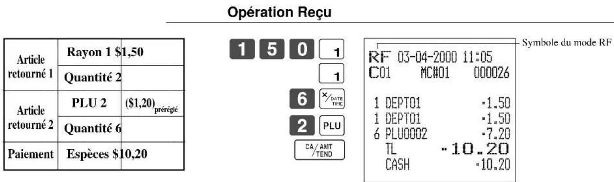 CASIO CE7000 - Enregistrement des produits returnés en mode RF - 2