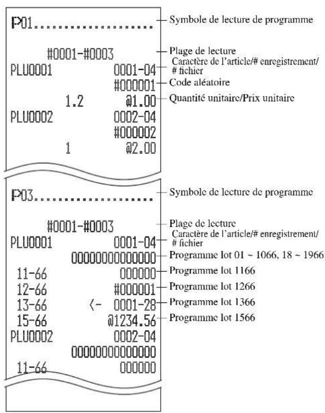 CASIO CE6100 - Pour imprimer le programme de PLU - 2