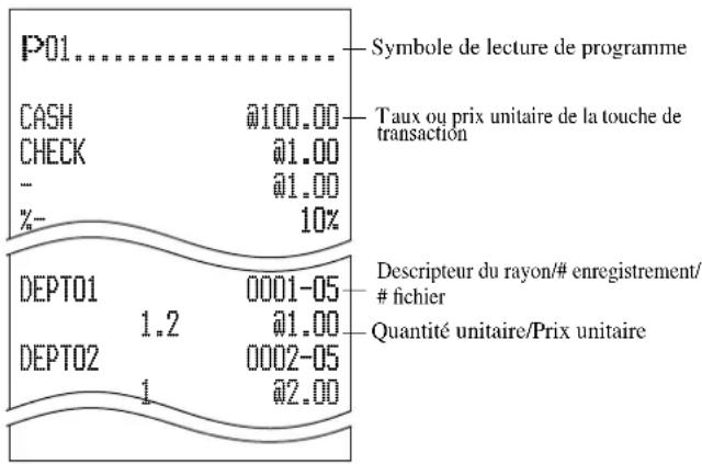 CASIO CE6100 - Lecture du programme de la caisse enregistreuse - 2