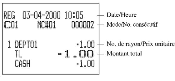 CASIO CE6100 - Opération Reçu - 2