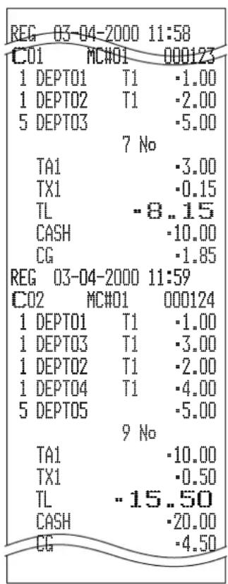 CASIO CE6100 - Comment interpréter les sorties d'imprimante - 2