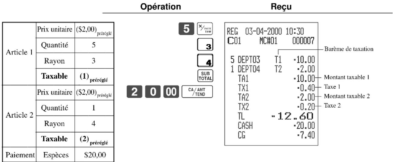 CASIO CE6100 - Type de taxe prérogée - 1
