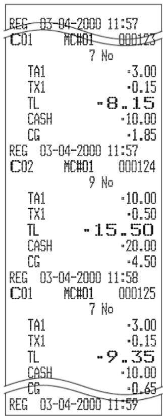 CASIO CE6100 - Comment interpréter les sorties d'imprimante - 3