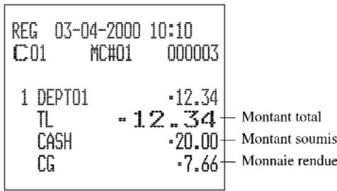 CASIO CE6100 - Opération Reçu - 2