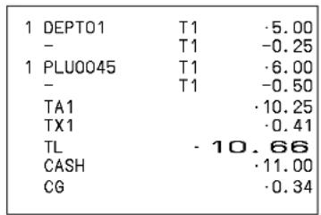 CASIO CET300 - Opération Reçu - 2
