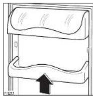 Zanussi-Electrolux ZC 245 RM - Positionnement des balconnets de la contre-porte - 2