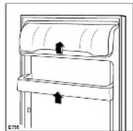 Zanussi-Electrolux Z 194 R - Positionnement des balconnets de la contre-porte - 1