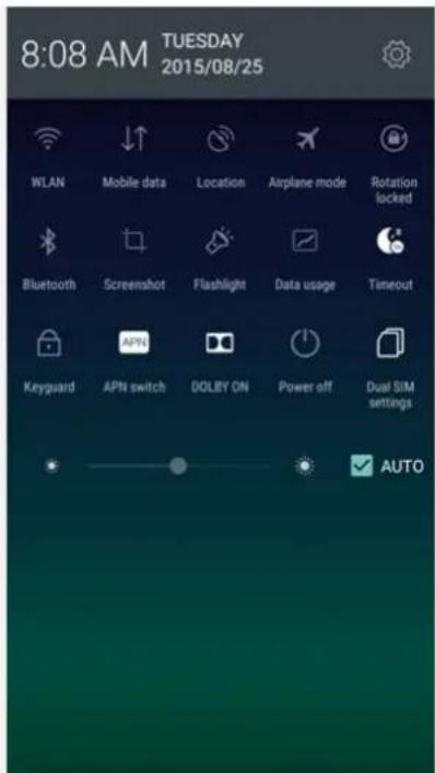 LENOVO A6010 - Notifications et Paramètres rapides - 1