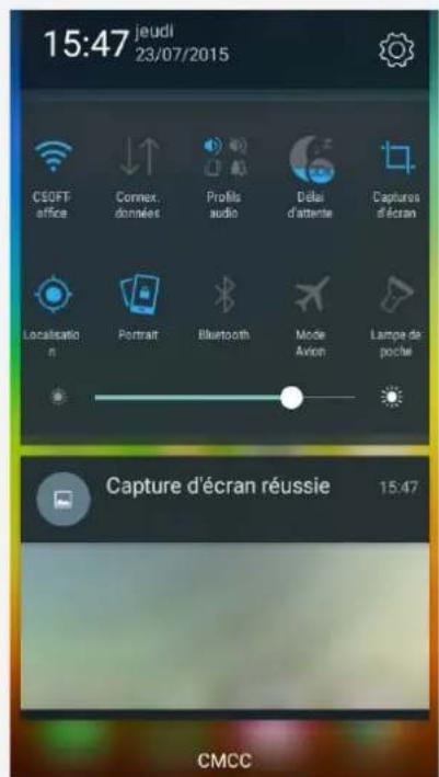 LENOVO A2010 - Notifications et Paramétres rapides - 2
