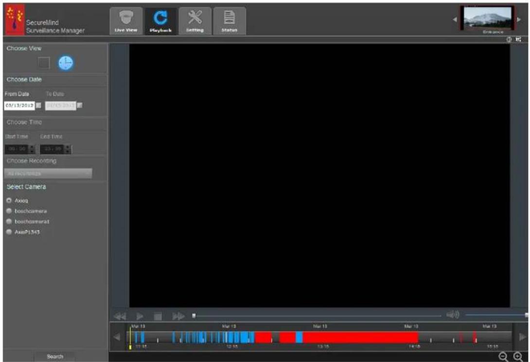 LENOVO Mindtree SecureMind Surveillance Manager Version 1.7.x - Visualisation deVIDEOS avec l'affichage Chronologie - 5