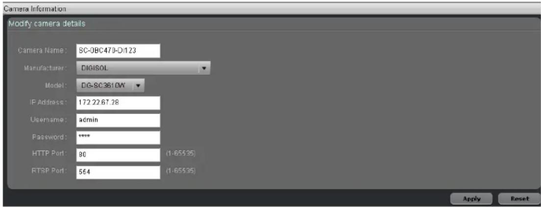 LENOVO Mindtree SecureMind Surveillance Manager Version 1.7.x - Dans la liste Caméras, cliquez sur - 2