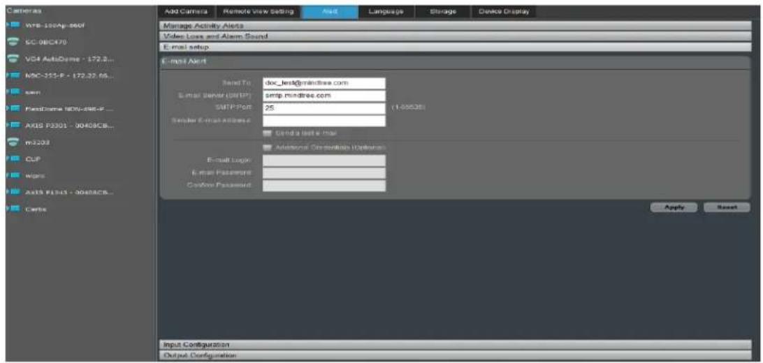 LENOVO Mindtree SecureMind Surveillance Manager Version 1.7.x - Configuration des paramètres e-mail - 1