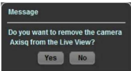 LENOVO Mindtree SecureMind Surveillance Manager Version 1.7.x - Suppression d'uneamera de l'affichage en direct - 2
