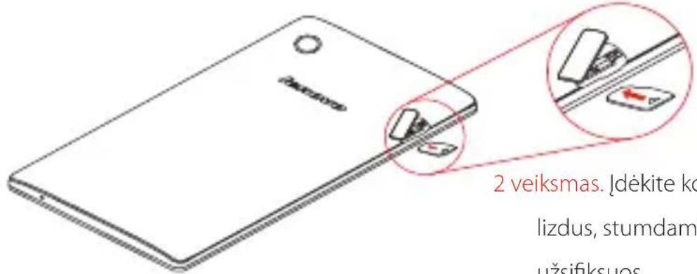LENOVO TAB 2 A720F - Jūsų „Lenovo TAB 2 A7" paruošimas - 2