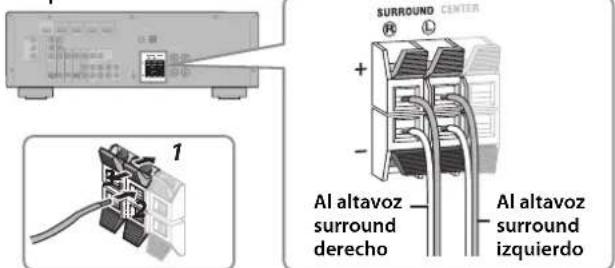 YAMAHA YHT594 - Conectar los altavoces surround (NS-B285) - 1