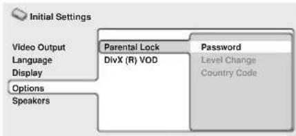 PIONEER HTZ360DV - Sélectionnez 'Password'. - 1