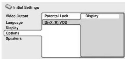 PIONEER HTZ360DV - Affichage du code d'enregistrement DivX VOD - 1