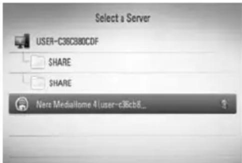 PIONEER HTZBD30 - Accessing a DLNA media server - 1