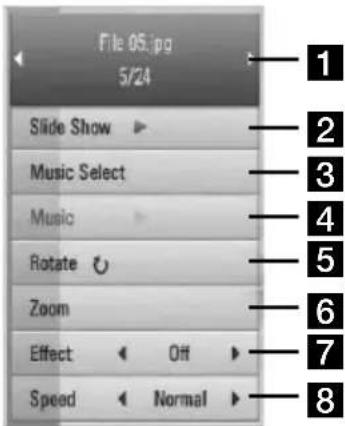 PIONEER HTZBD30 - Options while viewing a photo - 1