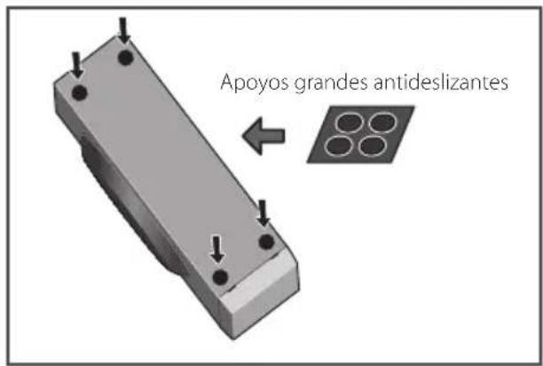 Apoyos grandes antideslizantes