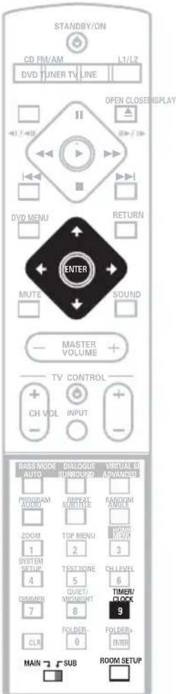 PIONEER HTZ830DV - Setting the clock - 1