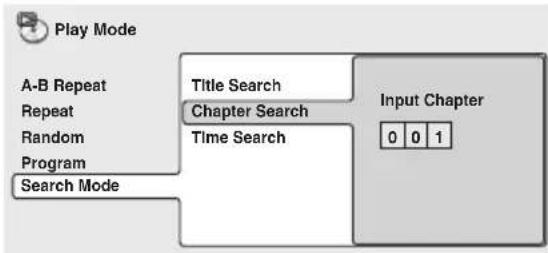 PIONEER HTZ830DV - Select a search mode. - 1