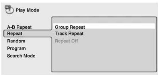 PIONEER HTZ830DV - Select a repeat play option. - 2