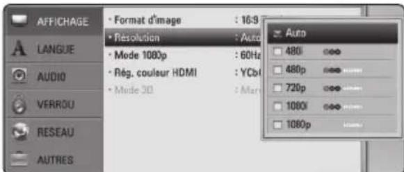PIONEER HTZBD81HF - Réglage de la résolution - 1