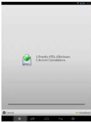 Sunstech Tab 785 Dual - Cómo utilizar la actualización automática "OTA". - 2