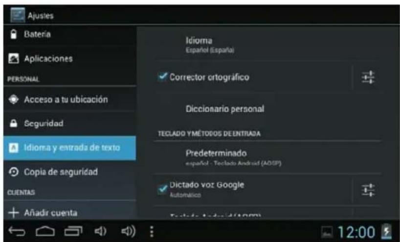 Sunstech Tab 76 - Idioma y entrada - 1