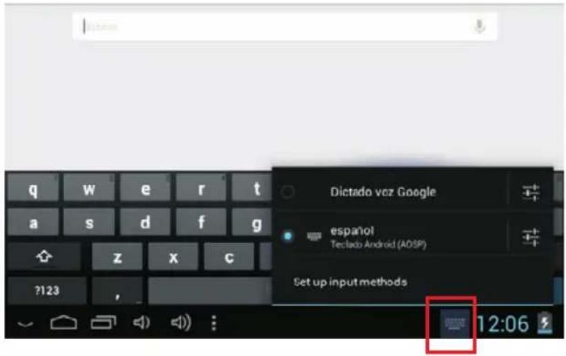 Sunstech Tab 76 - Cambio de método de entrada - 1