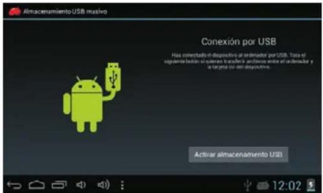 Sunstech Tab 76 - Cómo conectar / desconectar el dispositivo con / desde el ordenador - 2