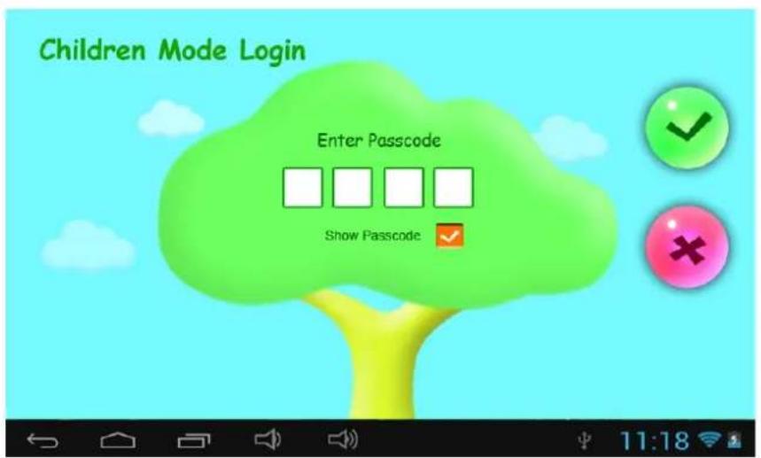Sunstech CA7CHIL - 1.3.2: Entrar no Modo Crianças - 1