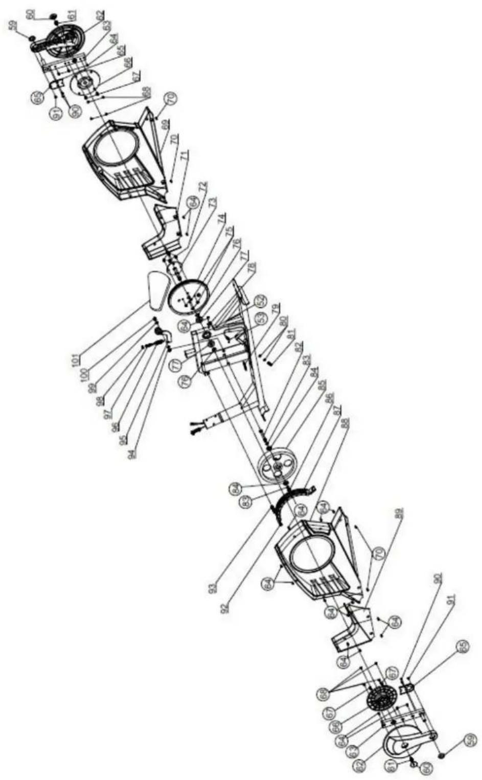 Toorx ERX70 - Vue éclatée 2 - 1