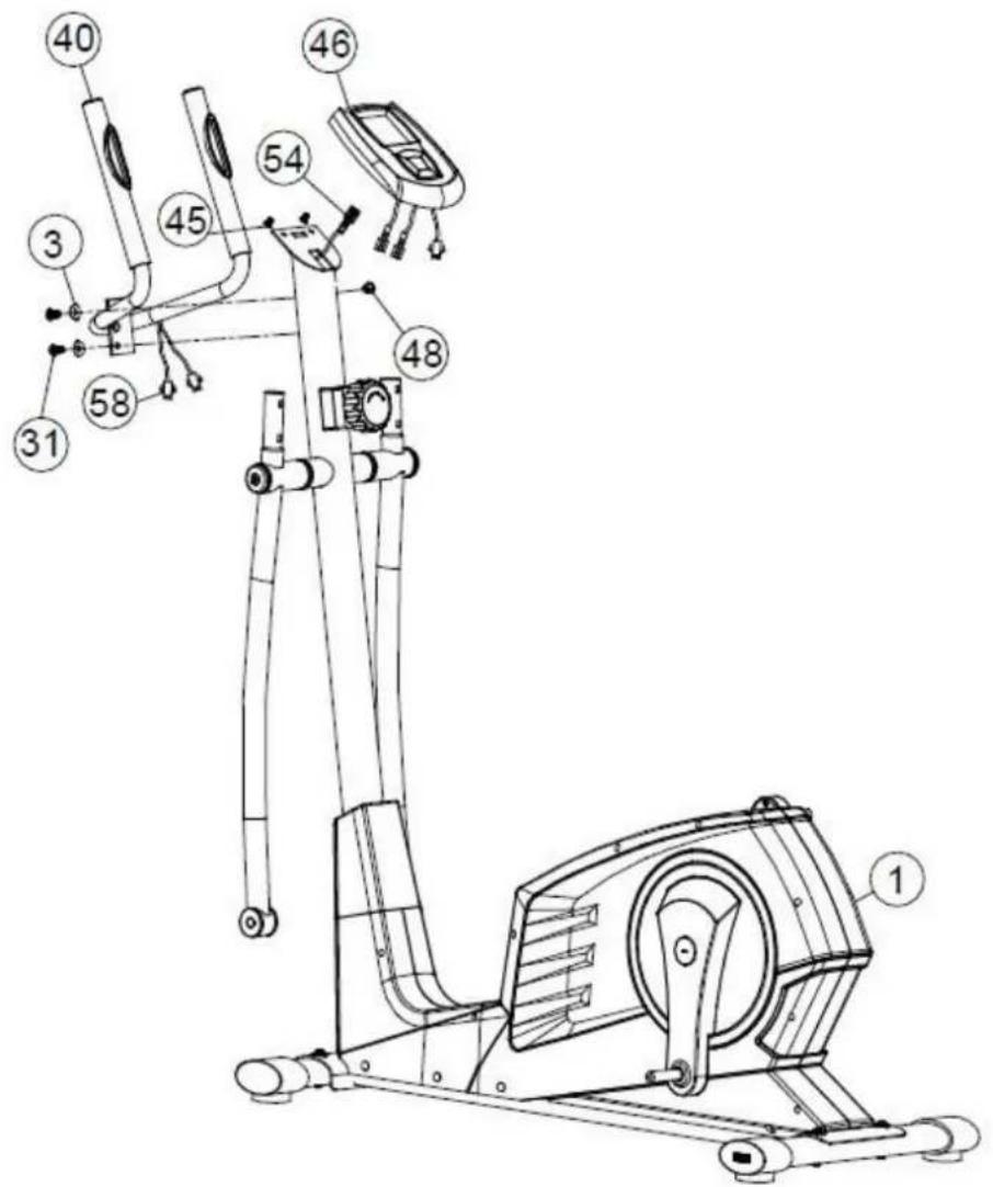 Toorx ERX70 - Montage du guidon et de la console - 1