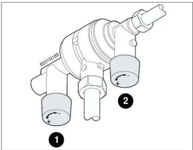 DE DIETRICH BC 80 D - Riempimento dell'impianto (montaggio con supporto posteriore) - 1