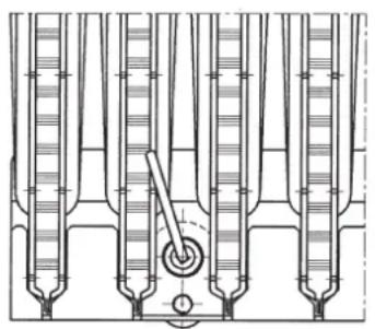 DE DIETRICH MS 24 BIC - POSITIONNEMENT DE L'ÉLECTRODE D'ALLUMAGE ET DE DÉTECTION DE LA FLAMME - 1