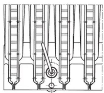 DE DIETRICH MS 24 BIC - POZITIONAREA ELECTRODULUI DE APRINDERE ŞI DETECTARE A FLĂCĂRII - 1