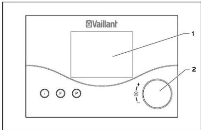 VAILLANT AuroSTEP plus 2.350 P - Overzicht bedieningselementen - 1