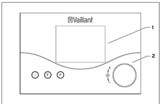 VAILLANT AuroSTEP plus 2.250 - Vue d'ensemble des éléments de commande - 1