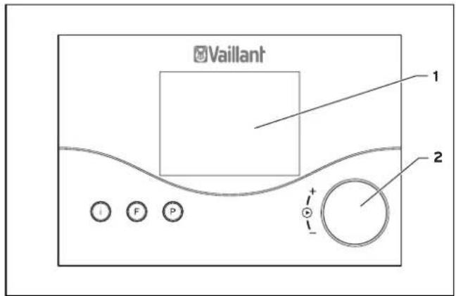 VAILLANT AuroSTEP plus 1.150 M - Vue d'ensemble des éléments de commande - 1