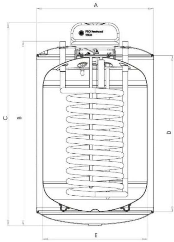 Ariston Thermo BCH 80 L - Dimensional characteristics - 1